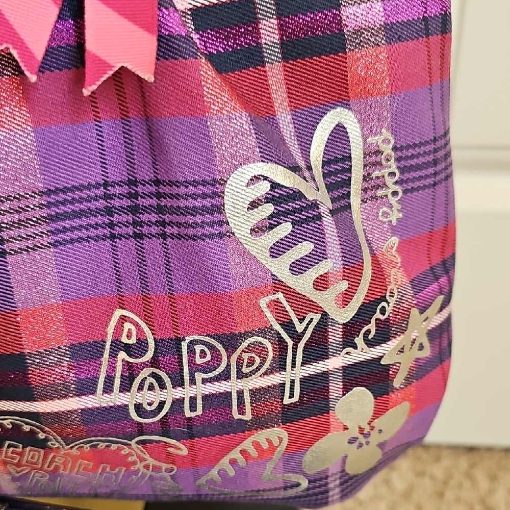 Coach 2010 Poppy Tartan Plaid Glam Tote And Matching Wristlet EUC - Picture 5 of 14